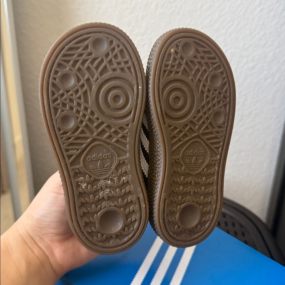 Adidas Handball Spezial Black Suede Toddler Sneaker - Picture 9 of 11